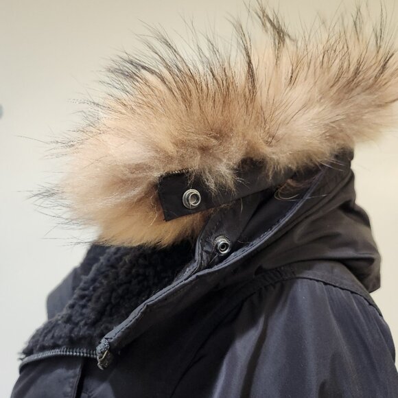๐ฅHOT ITEM!๐ฅMOUSSY Termolite Flight Patchwork Shearling/ Asiatic Racoon Parka - Picture 9 of 16